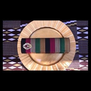 Vintage Eclectic Unique Striped colorful Clutch